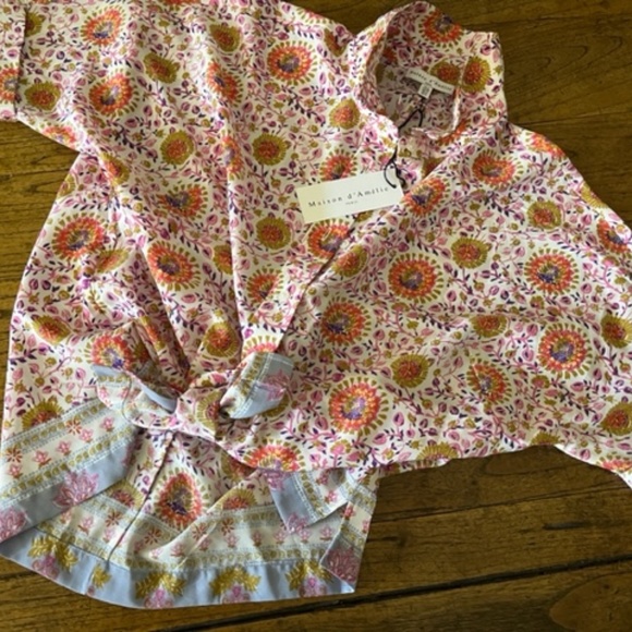 Women's Anthropologie, Maison d' Amelie, French Provincial Blouse/Top -  Size S - Picture 7 of 15